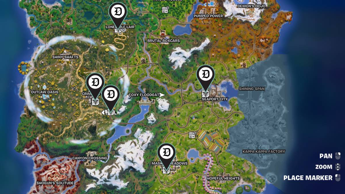 Fortntie map with vaults