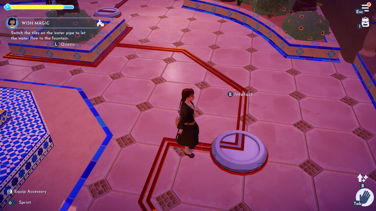 The fourth puzzle piece for the fountain in Disney Dreamlight Valley.