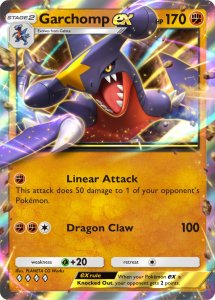 Garchomp ex from Triumphant Light in Pokemon TCG Pocket.