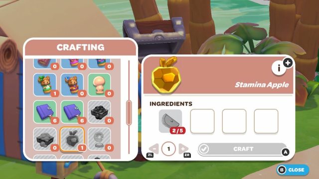 The recipe for a Stamina in Hello Kitty Island Adventure.