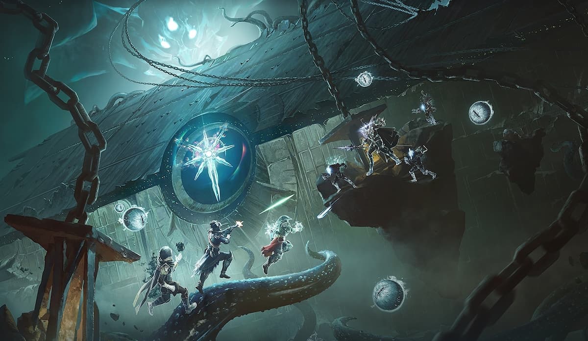 Destiny 2 Heresy artwork featuring Guardians fighting against Taken and Dread