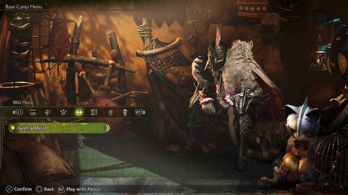 Grill a Meal menu in Monster Hunter Wilds