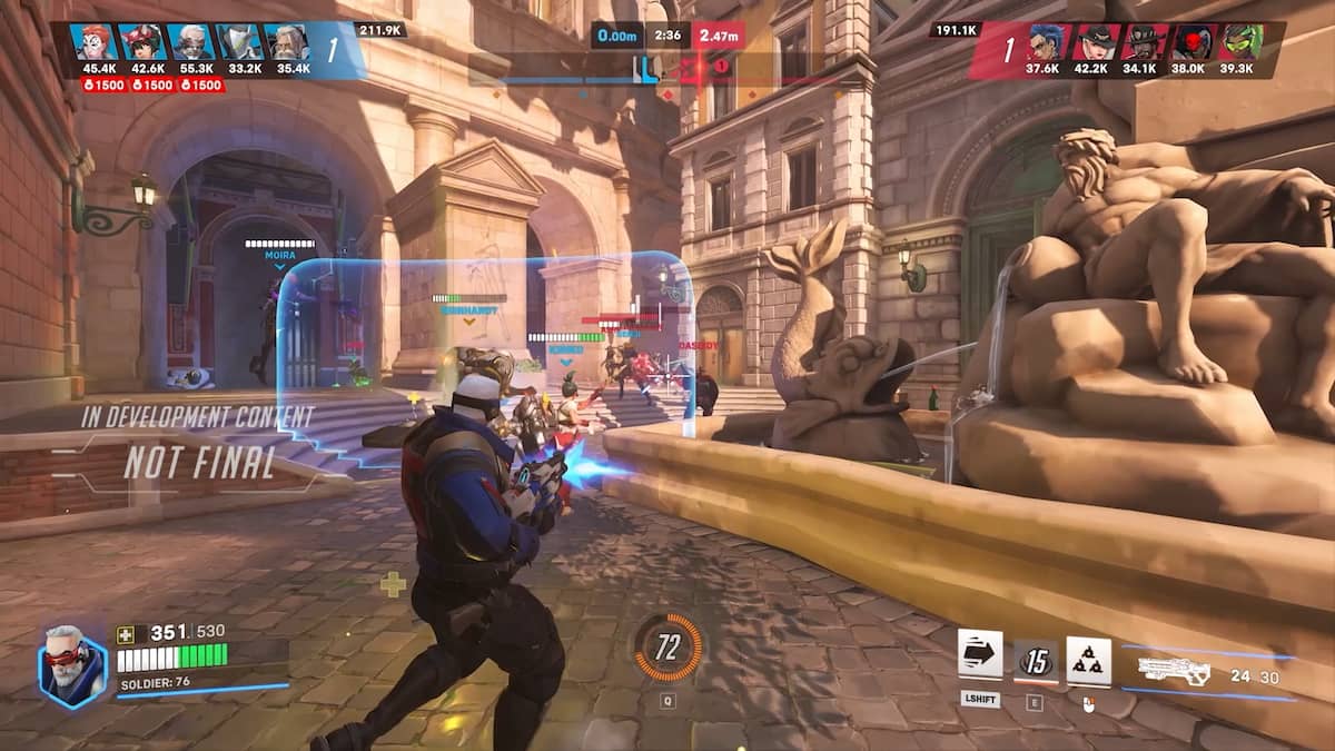 Soldier: 76 in OW2's new Stadium mode coming in season 16