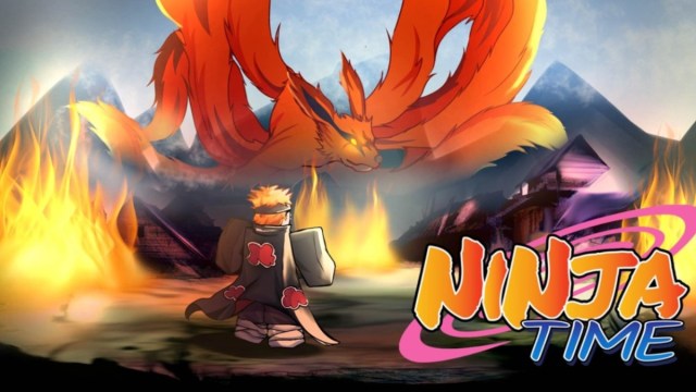 Ninja Time poster with Nine Tails and Pain Nagato