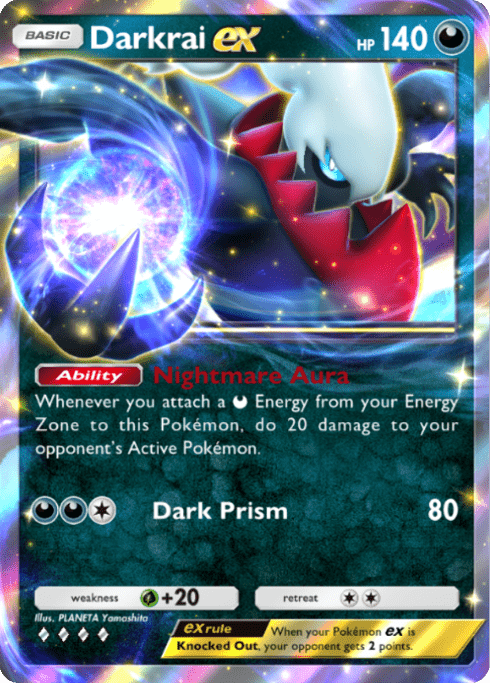 Darkrai ex Pokémon TCG Pocket card.