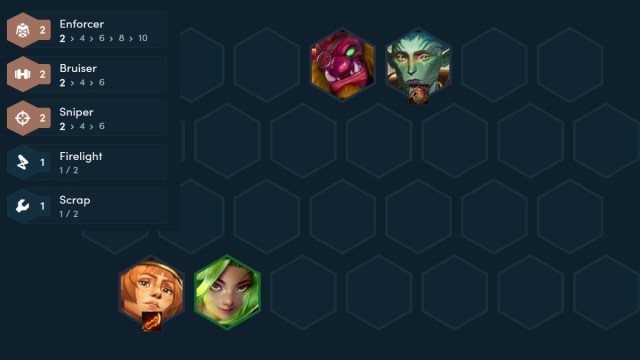 TFT set 13 experiment comp early board