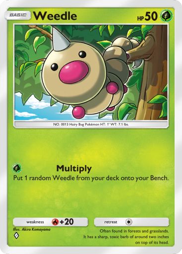 Weedle Pokémon Pocket card.