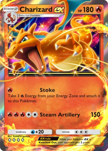 Charizard ex Pokémon Pocket card.