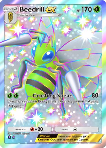 Beedrill ex Pokémon Pocket card.
