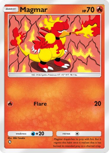 Magmar Pokémon Pocket card.