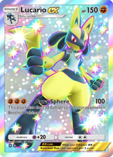 Lucario ex Pokémon Pocket card.