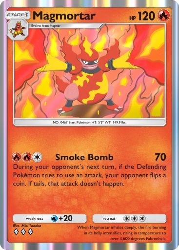 Magmortar Pokémon Pocket card.