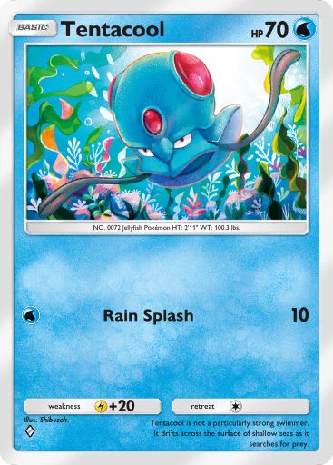 Tentacool Pokémon Pocket card.