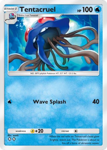 Tentacruel Pokémon Pocket card.
