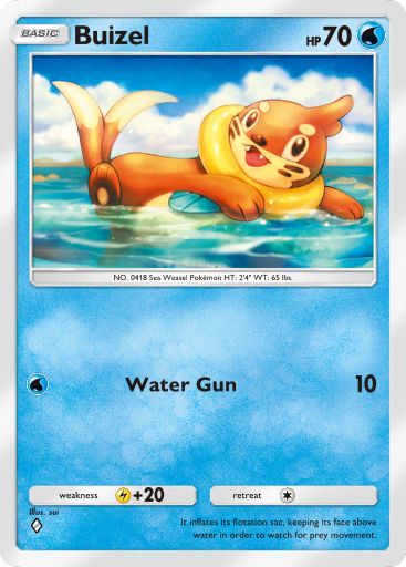 Buizel Pokémon Pocket card.