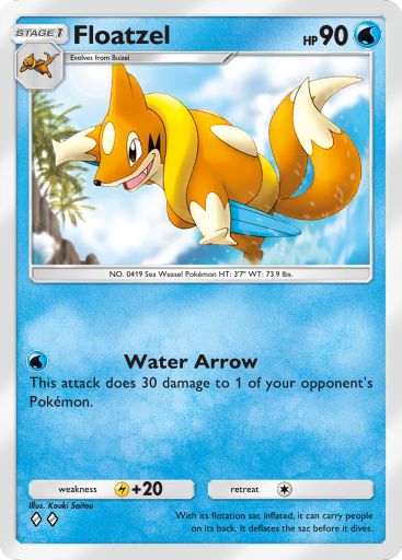 Floatzel Pokémon Pocket card.