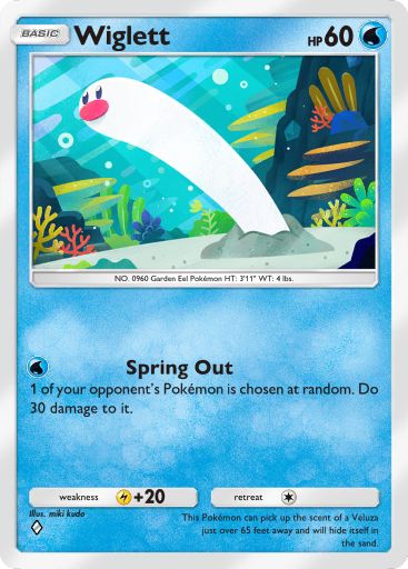 Wiglett Pokémon Pocket card.