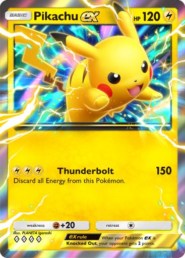Pikachu ex Pokémon Pocket card.