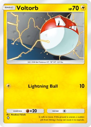Voltorb Pokémon Pocket card.