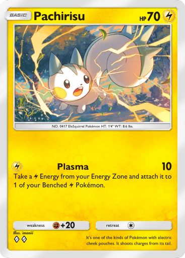 Pachirisu Pokémon Pocket card.