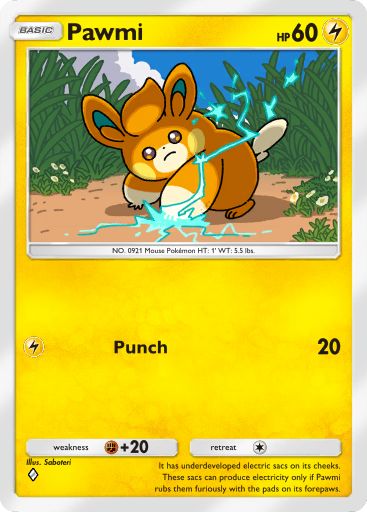 Pawmi Pokémon Pocket card.