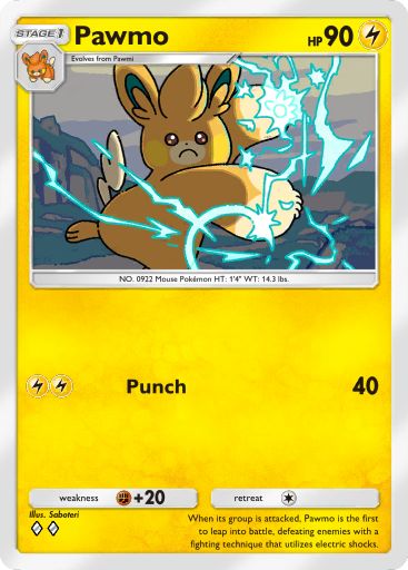 Pawmo Pokémon Pocket card.