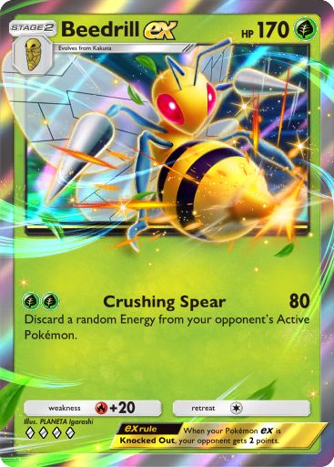 Beedrill ex Pokémon Pocket card.