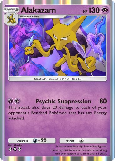 Alakazam Pokémon Pocket card.
