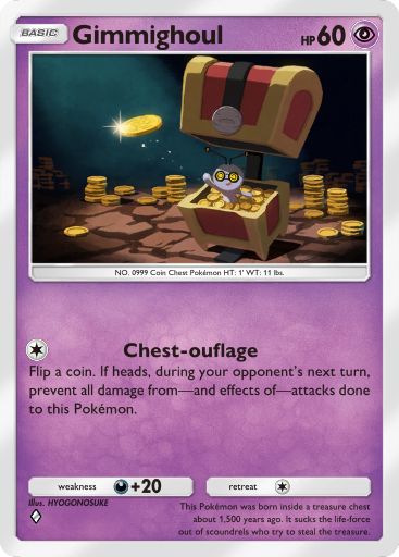 Gimmighoul Pokémon Pocket card.