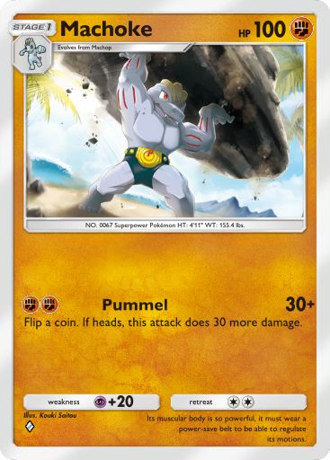 Machoke Pokémon Pocket card.