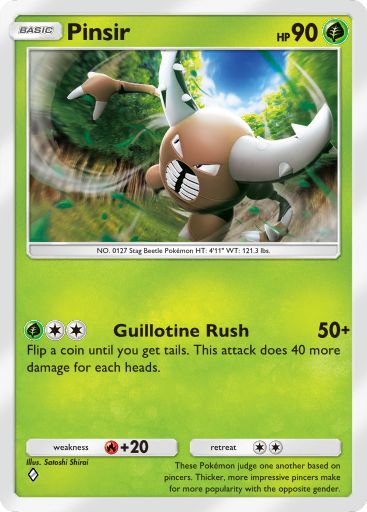 Pinsir Pokémon Pocket card.