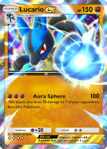 Lucario ex Pokémon Pocket card.