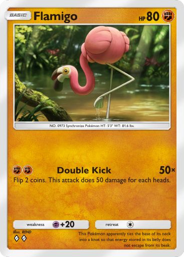 Flamigo Pokémon Pocket card.