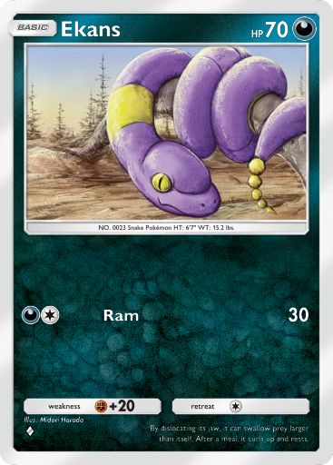 Ekans Pokémon Pocket card.