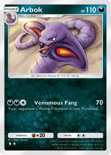 Arbok Pokémon Pocket card.
