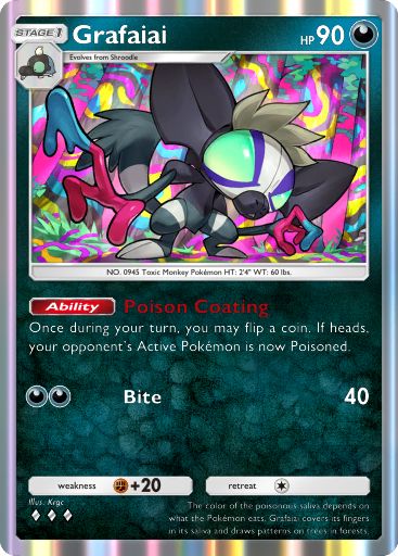 Grafaiai Pokémon Pocket card.