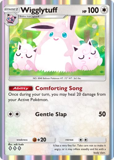 Wigglytuff Pokémon Pocket card.