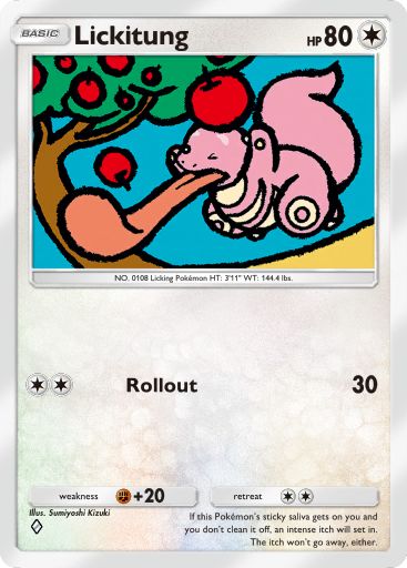 Lickitung Pokémon Pocket card.