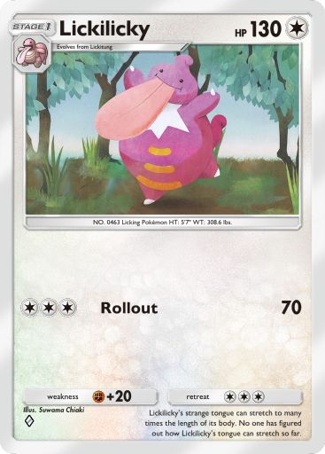 Lickilicky Pokémon Pocket card.