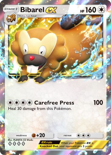 Bibarel ex Pokémon Pocket card.