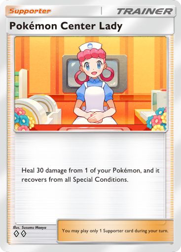 Pokémon Center Lady Pokémon Pocket card.