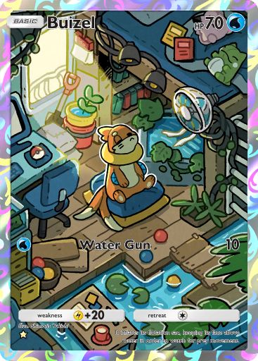 Buizel Pokémon Pocket card.
