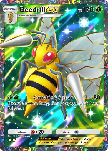 Beedrill ex Pokémon Pocket card.