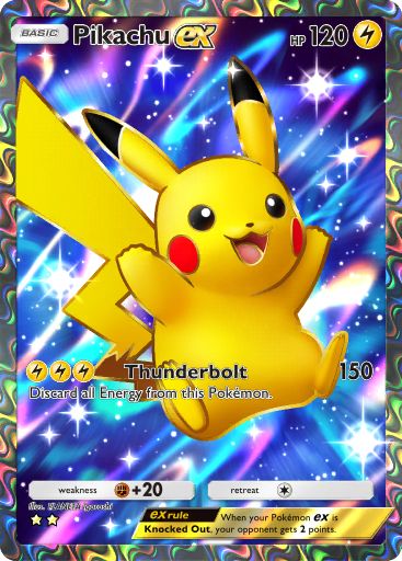 Pikachu ex Pokémon Pocket card.