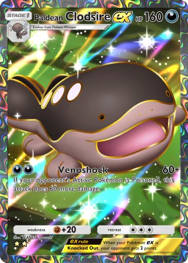 Paldean Clodsire ex Pokémon Pocket card.