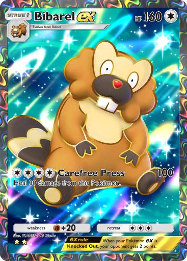 Bibarel ex Pokémon Pocket card.