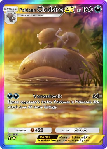 Paldean Clodsire ex Pokémon Pocket card.