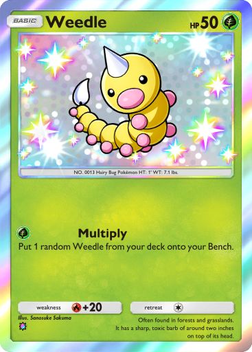 Weedle Pokémon Pocket card.