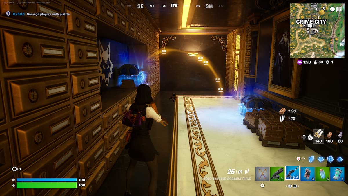 inside the vault with rare blue chests