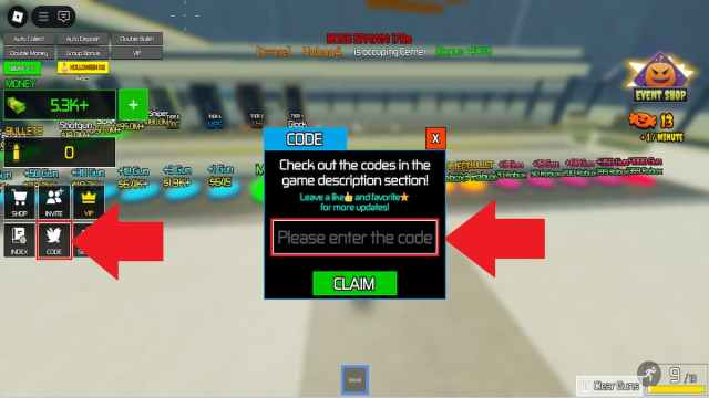 How to redeem Gun Merge Tycoon codes